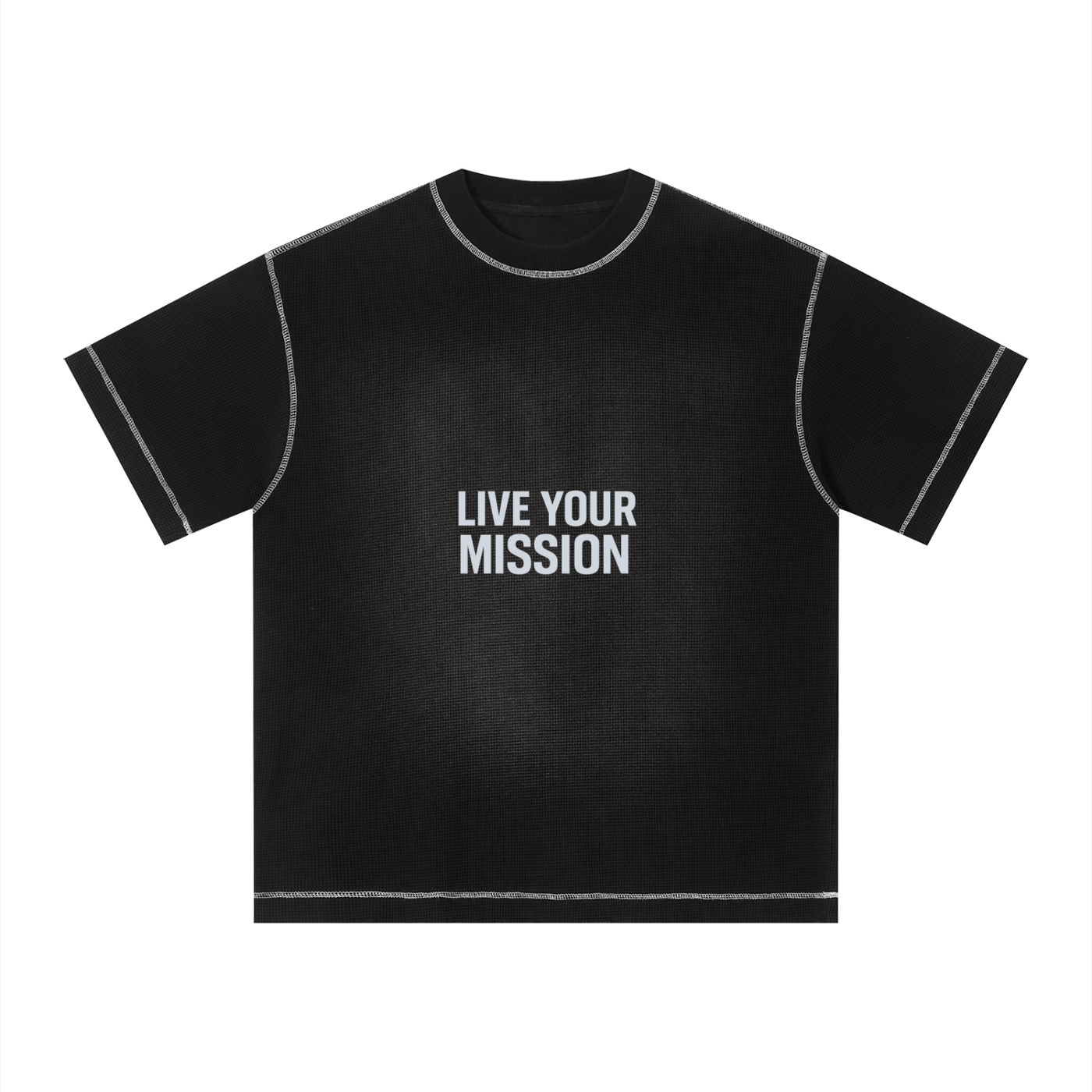 Unisex Sunfade Waffle Boxy T-Shirt