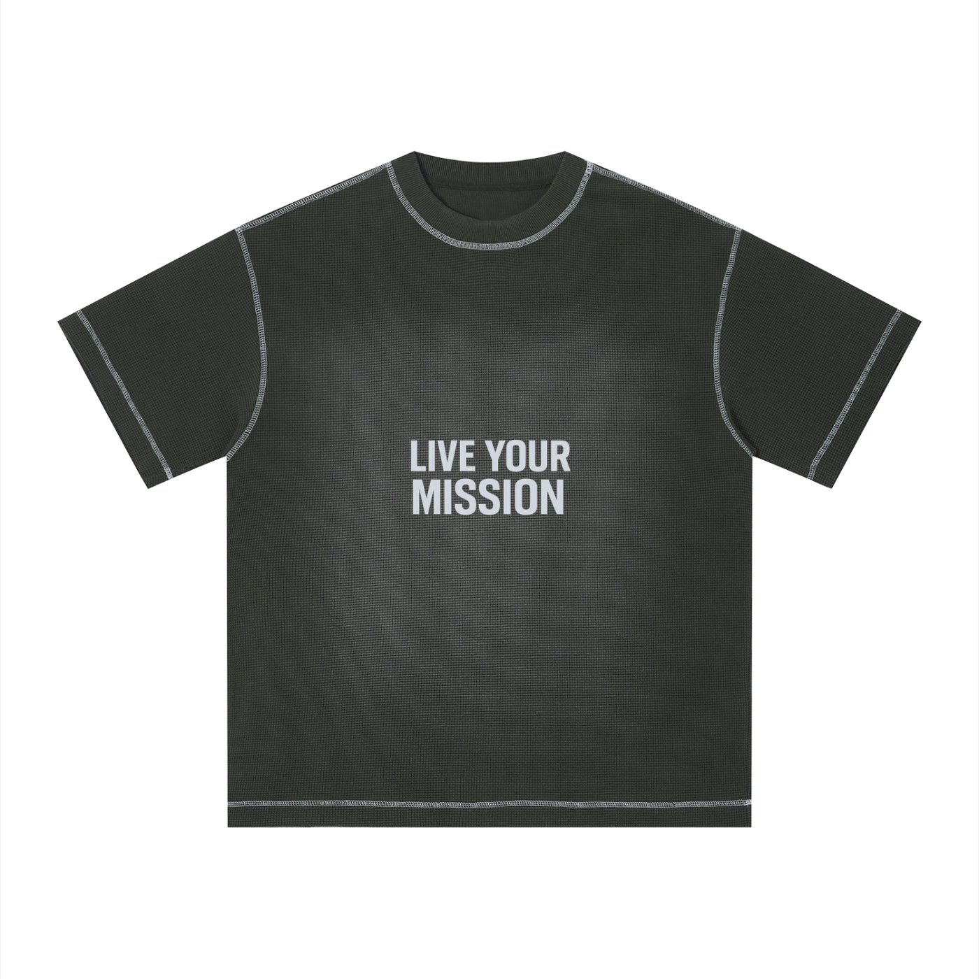 Unisex Sunfade Waffle Boxy T-Shirt