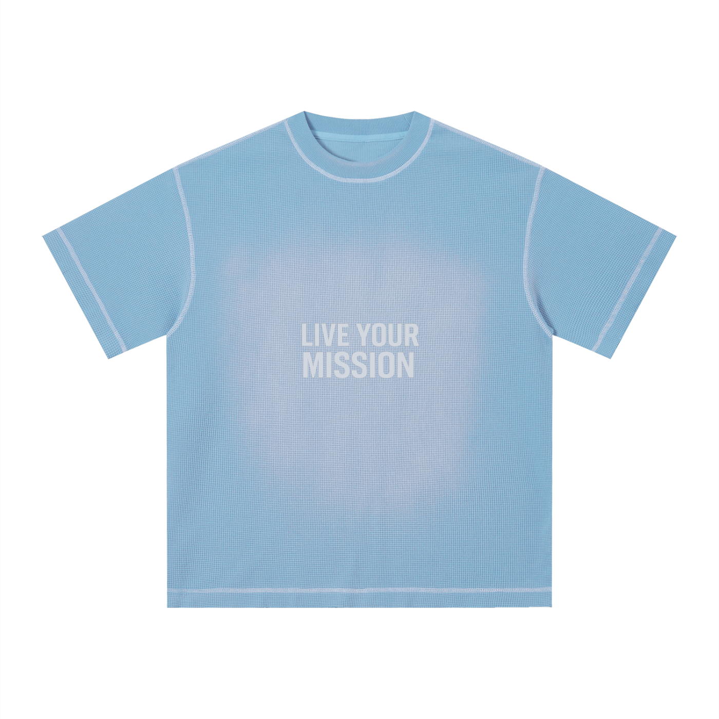 Unisex Sunfade Waffle Boxy T-Shirt